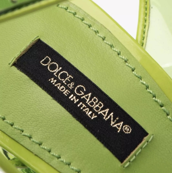 DOLCE & GABBANA Sandals EU37 UK4 US7 Ankle Wrap Heel Transparent / HOLD - Picture 8 of 9